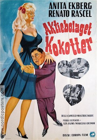 Anonima cocottes 1960 movie poster Anita Ekberg Renato Rascel