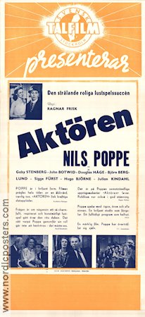 Aktören 1943 poster Nils Poppe Ragnar Frisk