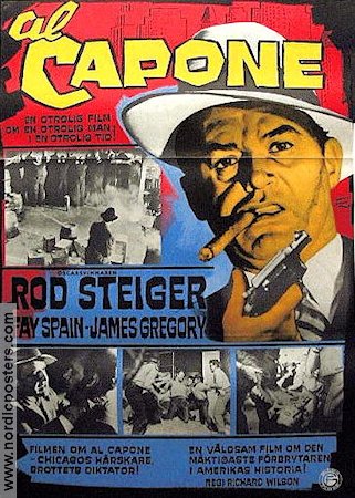 Al Capone 1959 movie poster Rod Steiger Mafia Film Noir