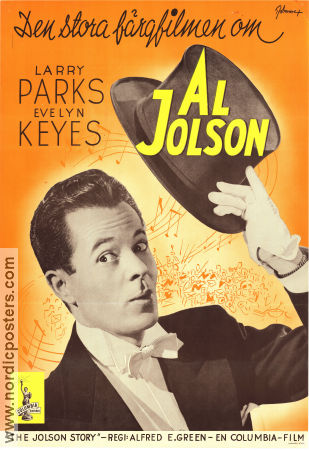 The Jolson Story 1946 movie poster Larry Parks Evelyn Keyes William Demarest Alfred E Green