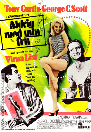 Aldrig med min fru 1966 poster Tony Curtis George C Scott Virna Lisi Norman Panama