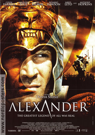 Alexander 2004 poster Colin Farrell Anthony Hopkins Rosario Dawson Oliver Stone Svärd och sandal