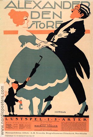 Alexander den Store 1917 movie poster Mauritz Stiller Eric Rohman art
