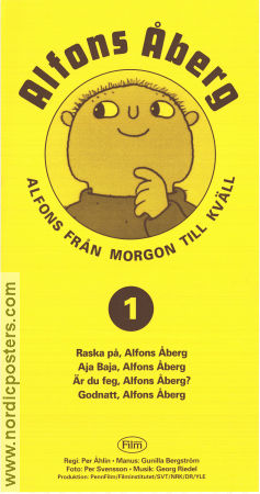 Alfons Åberg 1980 movie poster Per Åhlin Writer: Gunilla Bergström Animation