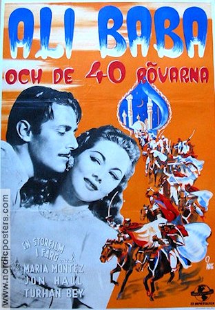 Ali Baba and the Forty Thieves 1943 movie poster Maria Montez Jon Hall Turhan Bey Arthur Lubin Adventure and matine