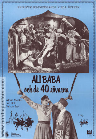 Ali Baba och de 40 rövarna 1944 movie poster Maria Montez Jon Hall Adventure and matine