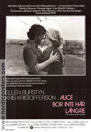 Alice doesn´t Live Here Any More 1974 movie poster Ellen Burstyn Kris Kristofferson Martin Scorsese