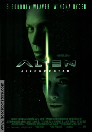 Alien: Resurrection 1997 movie poster Sigourney Weaver Winona Ryder Dominique Pinon Jean-Pierre Jeunet