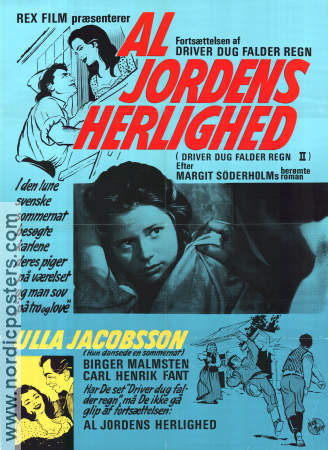 All jordens fröjd 1953 movie poster Ulla Jacobsson Birger Malmsten Carl-Henrik Fant Rolf Husberg