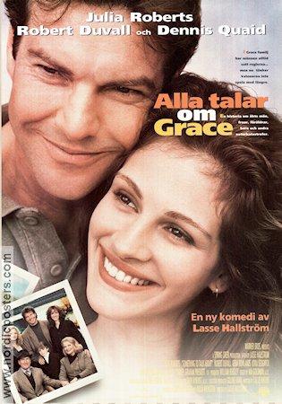 Alla talar om Grace 1995 poster Julia Roberts Dennis Quaid Robert Duvall Lasse Hallström