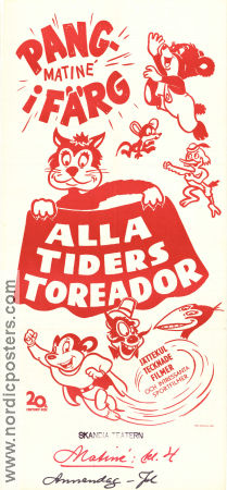 Alla tiders toreador 1950 poster Mighty Mouse Stålmusen Paul Terry Animerat