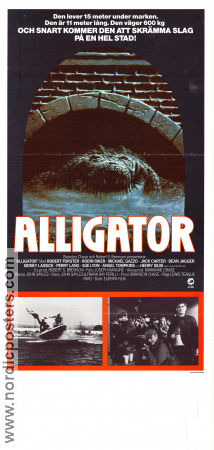 Alligator 1980 movie poster Robert Forster Henry Silva Michael V Gazzo Lewis Teague