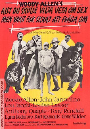 Everything You Always Wanted to Know About Sex 1972 movie poster John Carradine Burt Reynolds Woody Allen