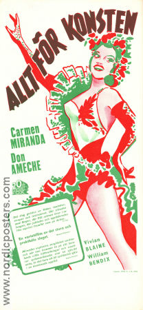 Greenwich Village 1944 movie poster Carmen Miranda Don Ameche William Bendix Walter Lang