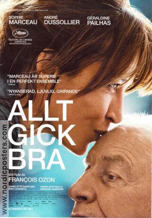 Allt gick bra 2021 poster Sophie Marceau André Dussollier Géraldine Pailhas Francois Ozon