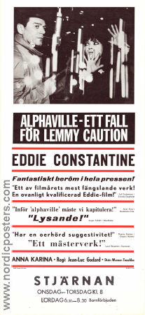 Alphaville 1965 movie poster Eddie Constantine Anna Karina Akim Tamiroff Jean-Luc Godard Cult movies