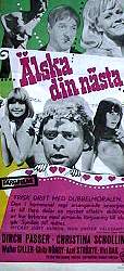 Älska din nästa 1968 movie poster Christina Schollin