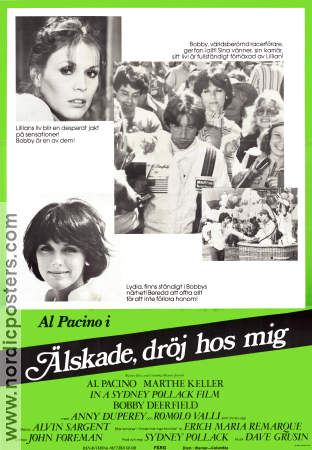 Älskade dröj hos mig 1977 poster Al Pacino Marthe Keller Anny Duperey Sydney Pollack Bilar och racing