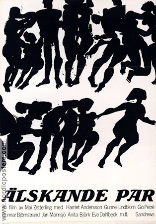 Älskande par 1964 movie poster Harriet Andersson Gunnel Lindblom Gio Petré Jan Malmsjö Mai Zetterling Artistic posters