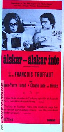 Domicile Conjugal 1971 movie poster Jean-Pierre Léaud Francois Truffaut