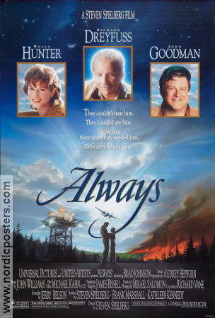 Always 1989 movie poster Holly Hunter John Goodman Richard Dreyfuss Steven Spielberg Romance Planes