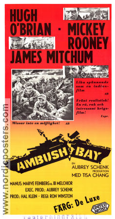 Ambush Bay 1966 movie poster Hugh O´Brian Mickey Rooney James Mitchum Ron Winston