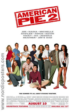 American Pie 2 2001 movie poster Jason Biggs Thomas Ian Nicholas Chris Klei JB Rogers