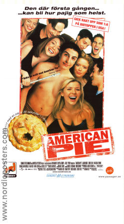 American Pie 1999 poster Jason Biggs Chris Klein Natasha Lyonne Paul Weitz Mat och dryck