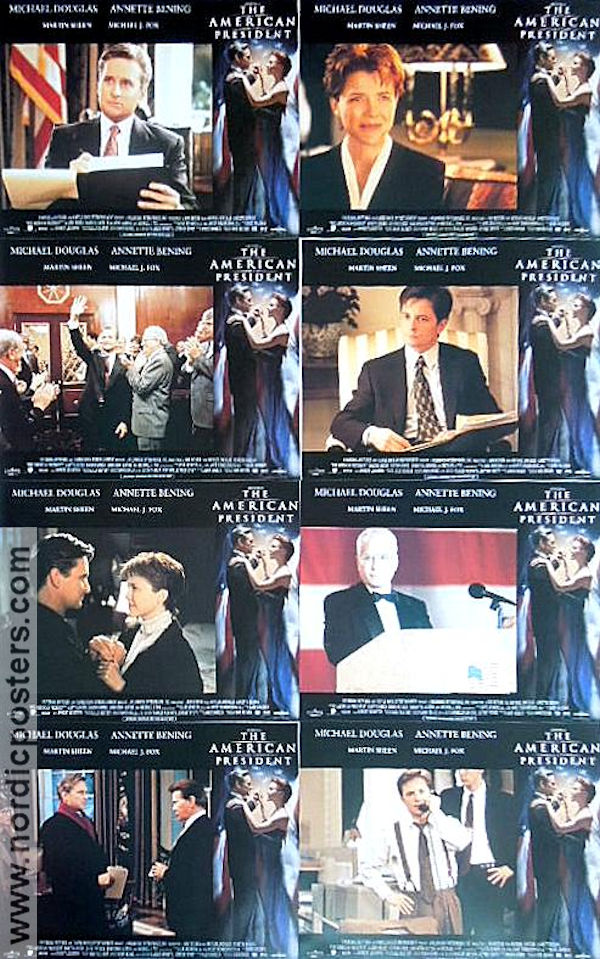 The American President 1995 lobby card set Michael Douglas Annette Bening