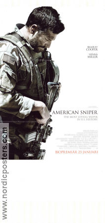 American Sniper 2014 movie poster Bradley Cooper Kyle Gallner Sienna Miller Clint Eastwood War Guns weapons