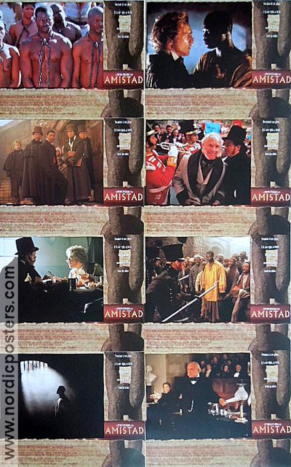 Amistad 1997 lobby card set Djimon Hounsou Matthew McConaughey Anthony Hopkins Morgan Freeman Nigel Hawthorne Steven Spielberg