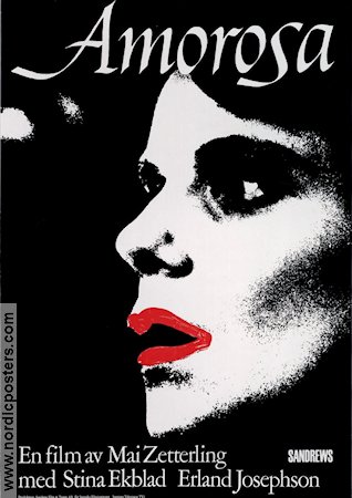 Amorosa 1986 movie poster Stina Ekblad Erland Josephson Philip Zandén Mai Zetterling Artistic posters