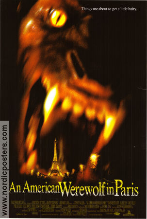 An American Werewolf in Paris 1997 movie poster Tom Everett Scott Julie Delpy Anthony Waller