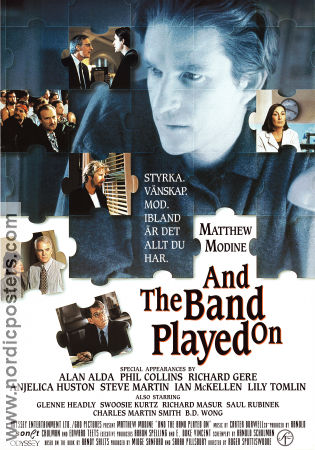 And the Band Played On 1993 movie poster Alan Alda Matthew Modine Patrick Bauchau Roger Spottiswoode