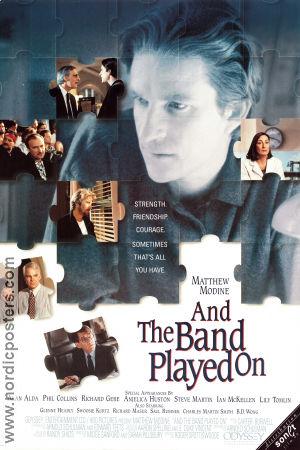 And the Band Played On 1993 movie poster Alan Alda Matthew Modine Patrick Bauchau Roger Spottiswoode