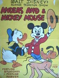 Anders And och Mickey Mouse 1958 movie poster Kalle Anka