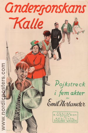 Anderssonskans Kalle 1922 movie poster Gösta Alexandersson Stina Berg Dagmar Ebbesen Sigurd Wallén