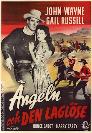 Angel and the Badman 1947 movie poster John Wayne Gail Russell Harry Carey James Edward Grant