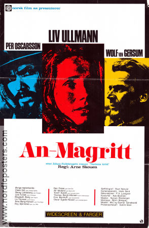 An-Magritt 1969 movie poster Liv Ullmann Per Oscarsson Wolf von Gersum Arne Skouen Norway Poster from: Norway