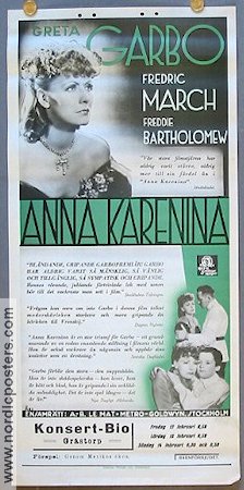 Anna Karenina 1936 movie poster Greta Garbo Fredric March