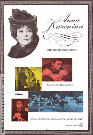 Anna Karenina 1970 movie poster Tatyana Samoilova Russia