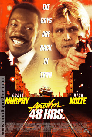 Another 48 Hrs 1990 movie poster Eddie Murphy Nick Nolte Brion James Walter Hill Cars and racing Police and thieves