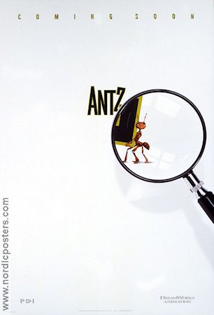 Antz 1998 movie poster Woody Allen Eric Darnell Animation Insects and spiders