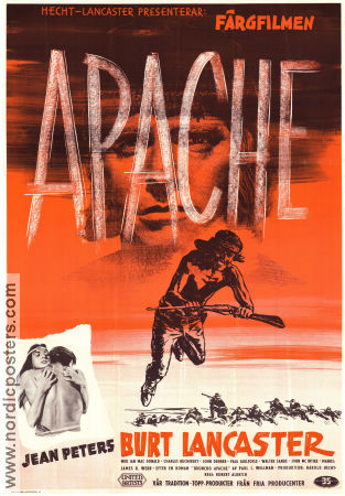 Apache 1954 movie poster Burt Lancaster Jean Peters John McIntire Robert Aldrich