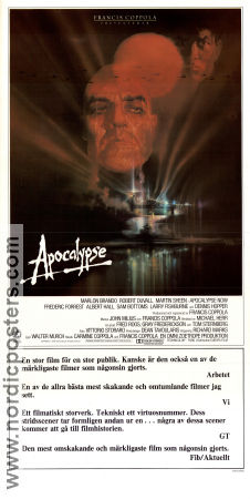 Apocalypse Now 1979 movie poster Marlon Brando Robert Duvall Martin Sheen Laurence Fishburne Dennis Hopper Harrison Ford Francis Ford Coppola War