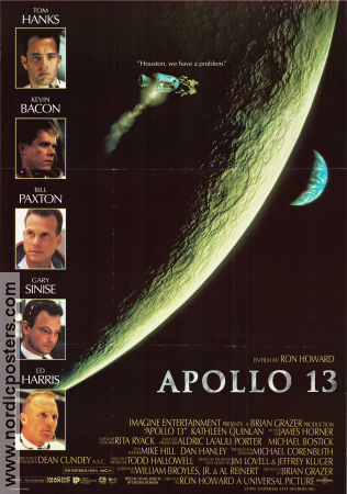 Apollo 13 1995 movie poster Tom Hanks Bill Paxton Kevin Bacon Ron Howard Spaceships