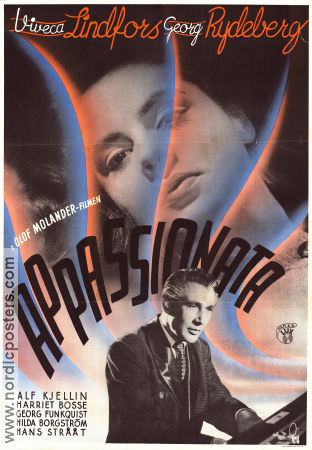 Appassionata 1944 poster Viveca Lindfors Alf Kjellin Georg Rydeberg Olof Molander Instrument