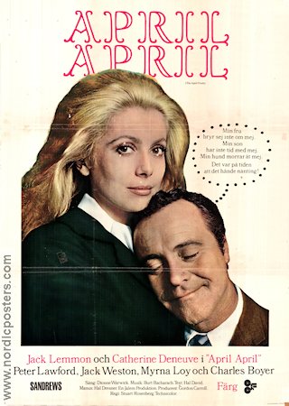The April Fools 1969 movie poster Catherine Deneuve Jack Lemmon Peter Lawford Stuart Rosenberg