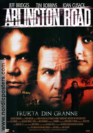 Arlington Road 1999 movie poster Jeff Bridges Tim Robbins Joan Cusack Mark Pellington