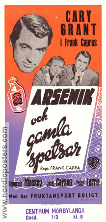 Arsenic and Old Lace 1943 movie poster Cary Grant Priscilla Lane Raymond Massey Peter Lorre Frank Capra